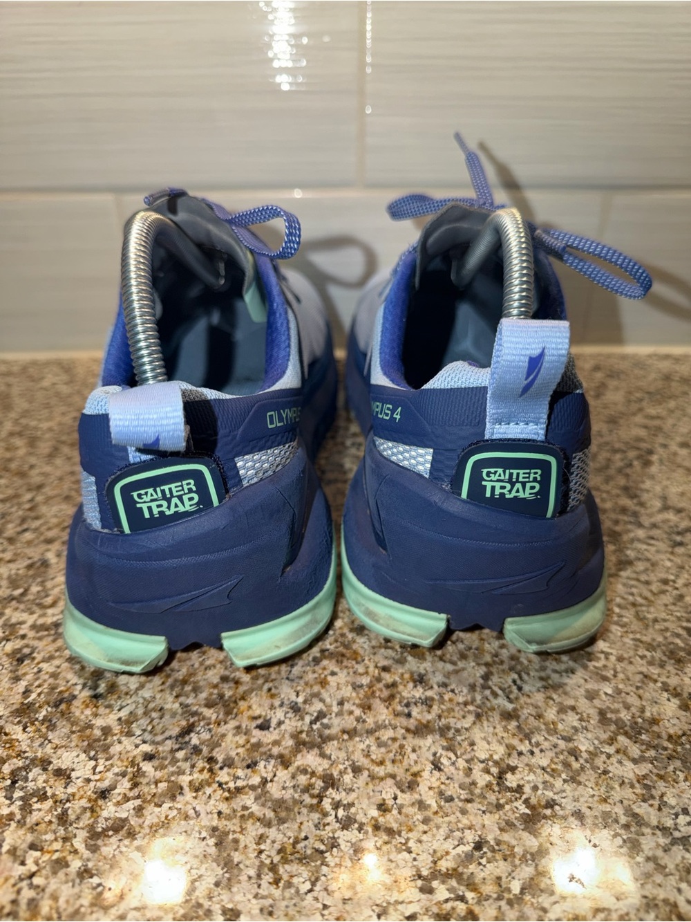 Altra Olympus 4 Trail Shoes - Light Gray, Navy & Mint - Picture 5 of 15